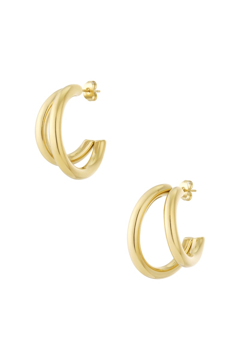 Small double hoop earrings