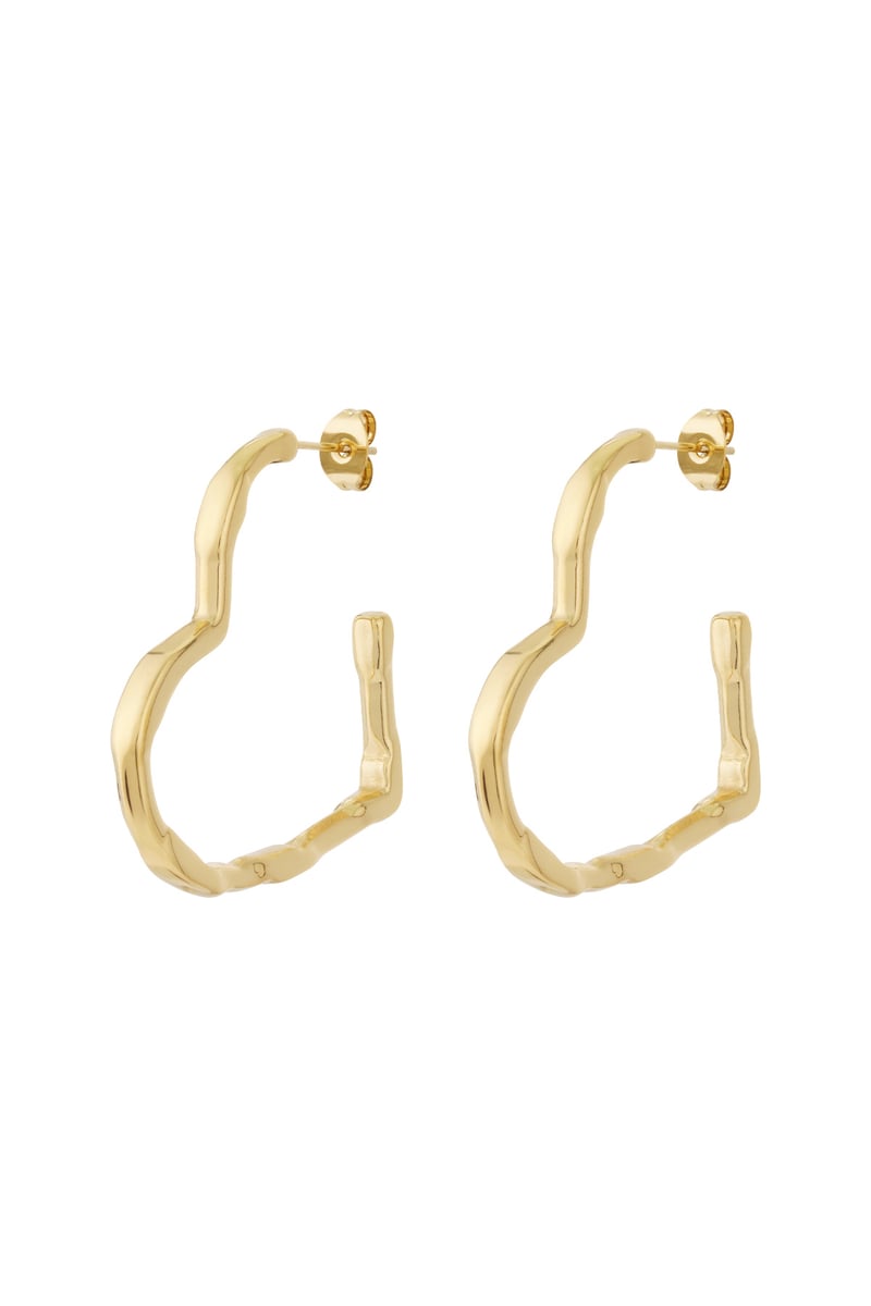 Big heart hoop earrings