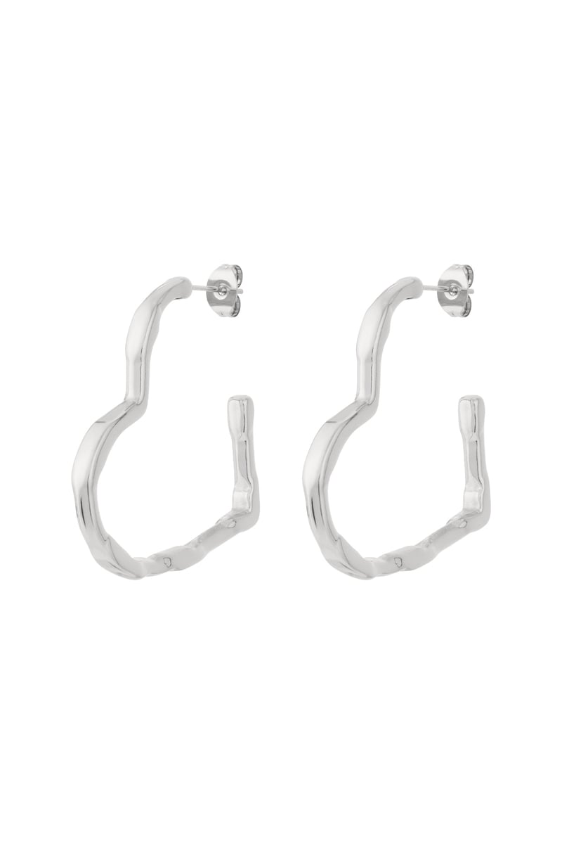 Big heart hoop earrings