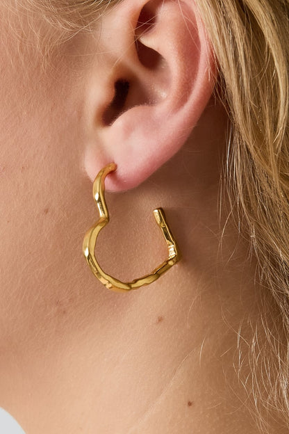 Big heart hoop earrings