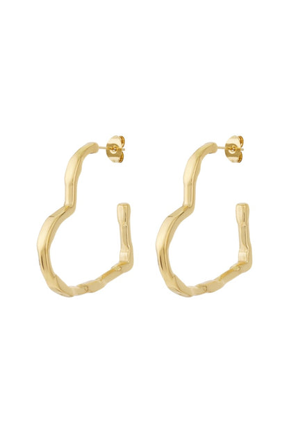 Big heart hoop earrings