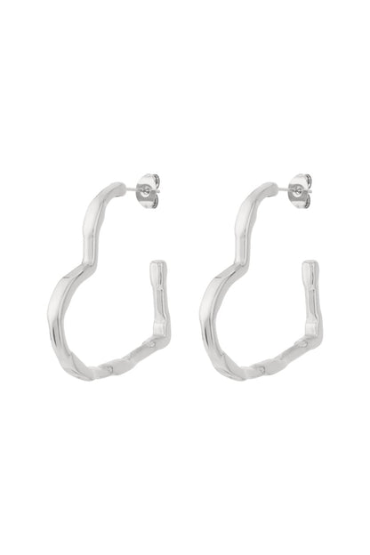 Big heart hoop earrings